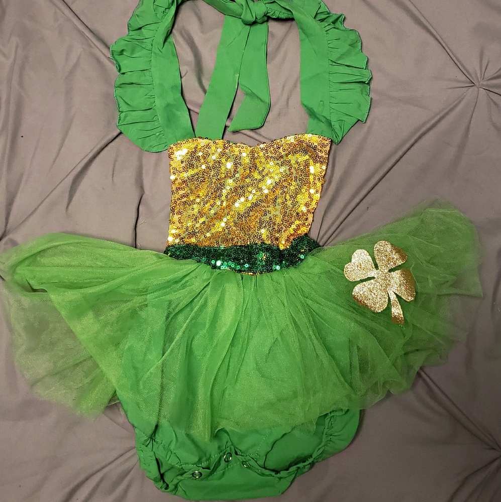 St. Patty's day tutu romper